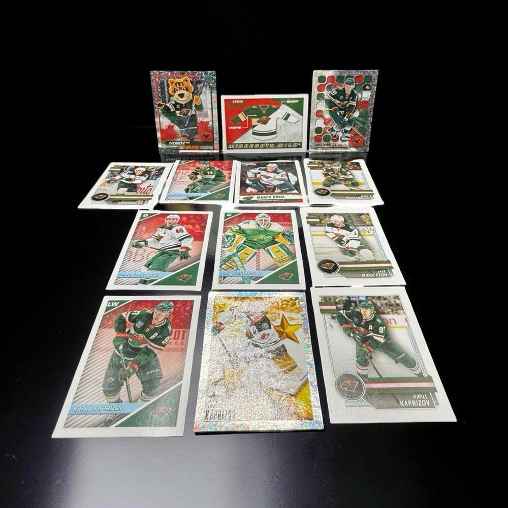 2024-25 Topps NHL Stickers Foil Base Mascot Jersey AS RC Stars Team Lot MN WILD